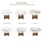 Pandora Round Sintered Stone Dining Table with Rotating Top - 6 Seater – top view