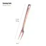 1PC Stainless Steel Non-Stick Rose Gold Kitchenware Long Soup Spoon Cooking Tools Metal Polish Mini Fork Slotted Turner