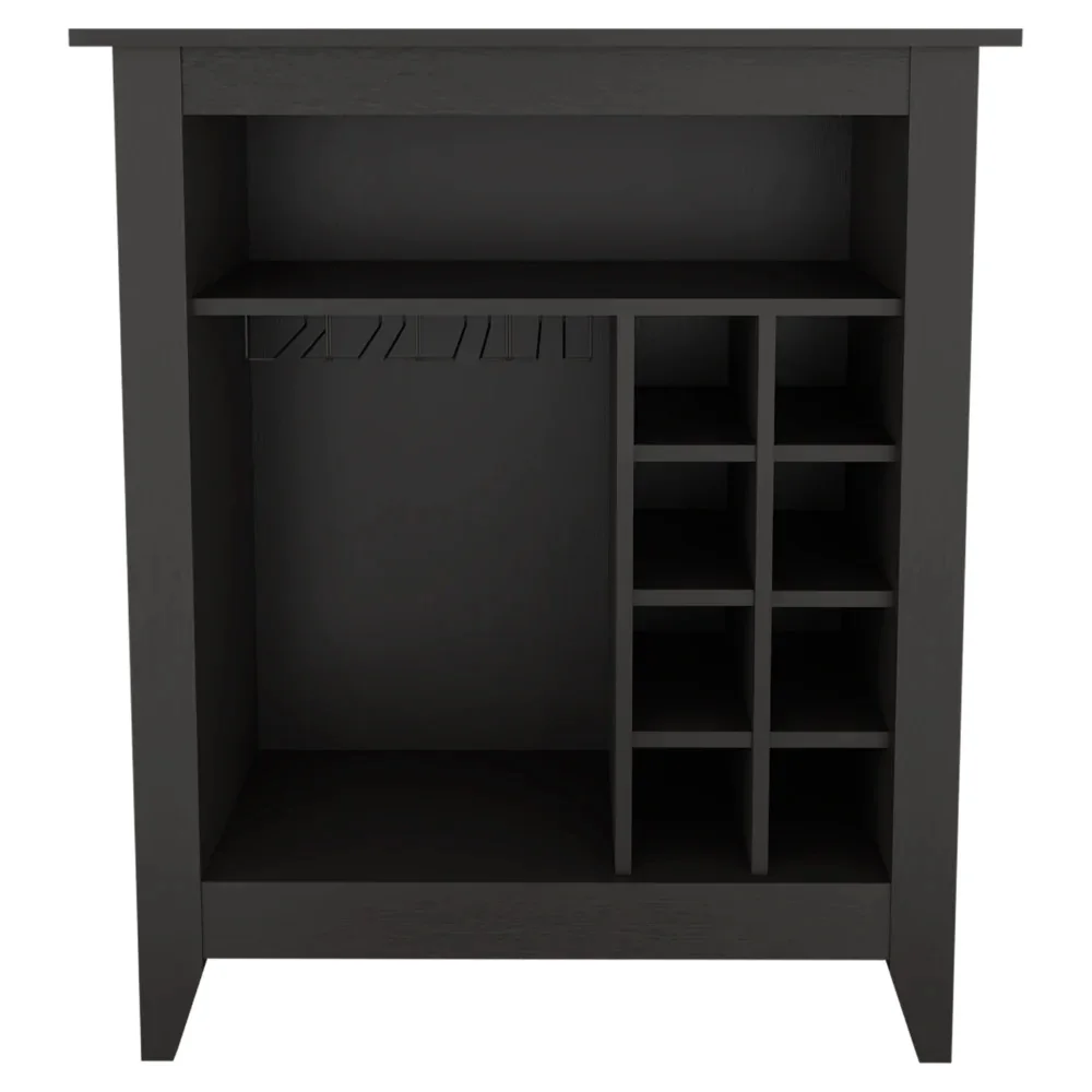 H2836b40adfd84afe97c16f80fbba7bb4J.webp HMS Black Bar Cart with Wine Storage Elegant Sets for Home Bar - Image 1