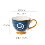 Coffee Mugs Ocean Wind Hand Kneading Ceramic Milk Cup Blue & White Eco Friendly Mugs Coffee Cups Tumbler Cup Kawaii Mug