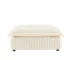 Goldoma Cream Corduroy Ottoman - Versatile Footrest & Extra Seating