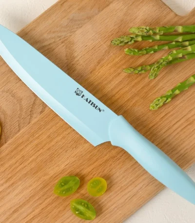 Full Blue 13 Piece Multifunctional Chef Knives Carbon Steel Kitchen Knife Set with Scissors