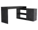 HMS 60" Gray L-Shaped Computer Desk Portable Adjustable Laptop Table with Cooling Extendable Foldable Features for Hotels