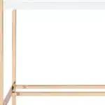 HMS 42" White and Gold Writing Desk with Bookshelf and Drawer Extendable Wooden Computer Table for Office Use – styled in a