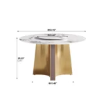Pandora Round Sintered Stone Dining Table with Rotating Top - 6 Seater – in a cozy room setting