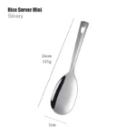 1PC Stainless Steel Non-Stick Rose Gold Kitchenware Long Soup Spoon Cooking Tools Metal Polish Mini Fork Slotted Turner