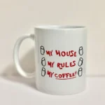 2019 Knives Out My House Rules 110z Ceramic Christmas Gift Tea Milk coffee Cup Mug – side view