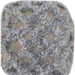 Goldoma 18" Natural and Gray Wool Cotton Blend Cube Geometric Pouf Ottoman – styled in a modern Ottomans & Benches