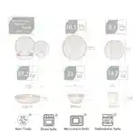 Stoneware Ceramic 20pcs Peach Round Nordic Style Dinner Plate Smooth Clean Easy Plates Sets Dinnerware Low Price Dinnerware