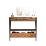 YQ FOREVER Home Office Furniture Studio Computer Desks Shelf Desk Storage Office Writing Desk PC Table – close-up detail