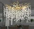 Modern Crystal Chandelier, Round Tree Branches Chandelier 8-Light Chandelier for Living Room Bedroom Bathroom Kitchen Foyer