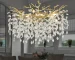 Modern Crystal Chandelier, Round Tree Branches Chandelier 8-Light Chandelier for Living Room Bedroom Bathroom Kitchen Foyer