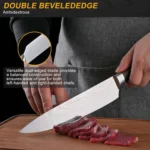 Factory Outlet Stainless Steel Japanese Santoku Knife 8 Inch Professional Kitchen Chef Knife – top view