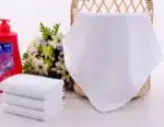 5pcs Small square towel pure cotton kindergarten white square towel foot therapy Hotel Hotel napkin small towel towels