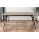 Solid wood dining table - 72 inch dark brown rectangular solid wood dining table from Goldoma