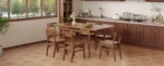 Solid walnut extendable dining table - mid-century modern oval table seats 4-8, seamless extension mechanism