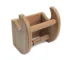 HMS Modern Traditional Solid Teak Magazine Toilet Paper Holder with stainless steel finish, mounted on bathroom wall,