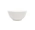 Elegant white porcelain large serving bowl on a wooden table