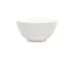 Elegant white porcelain large serving bowl on a wooden table