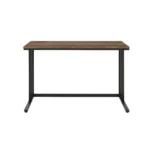 HMS 47" Brown and Black Writing Desk Elegant Computer Desk with Comfortable Size for Home or Office Use – side view
