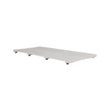 HMS 40" White Teak Slat Non-Slip Bath Mat Anti-Slip Bamboo Bathroom Rug for Bathroom Flooring – styled in a modern Living