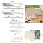 Multi-Functional Stainless Steel Kitchen Knife Set, Portable Chef's Knife Set – side view