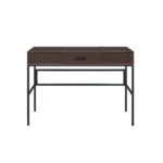 HMS 42" Solid Wood Writing Desk Brown and Black Modern Design with Adjustable and Flexible Features Assembled Computer Desk