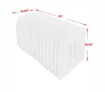 Goldoma cat storage bench - beige corduroy ottoman with arch hideaway and storage for living room