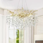Modern Tree Branch Chandelier Crystal Chandeliers for Dining Room Farmhouse Snowflake Chandelier for Living Room Kitchen