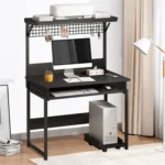 YQ FOREVER Wooden Writing Desk Computer Desk Study Desktop Keyboard PC Home Office Desks