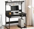 YQ FOREVER Wooden Writing Desk Computer Desk Study Desktop Keyboard PC Home Office Desks