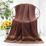 100% Black Cotton Bath Towel Absorbent Adult Bath Towels Solid Color Soft Face Hand Towel For Bathroom Washcloth 70x140cm