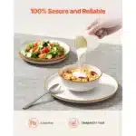 Dinnerware Set,Service for 6 (18 PCS),Round Plates and Bowls Sets,Scratch Resistant Ceramic Dinner Ware,Dishwasher and