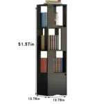 YQ FOREVER Wooden Bookshelve Bookshelf Corner Shelf Storage Rack Bookcase Living Room Furniture – base detail