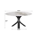 Pandora Round Sintered Stone Dining Table with Rotating Top - 6 Seater – base detail
