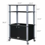 Goldoma microwave stand with shelves in a modern kitchen