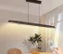 US Stock Free Shipping 51" Wood Linear LED Pendant Light Dimmable 36W Walnut Dining Table Pool Table Kitchen Island Fixture