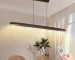 US Stock Free Shipping 51" Wood Linear LED Pendant Light Dimmable 36W Walnut Dining Table Pool Table Kitchen Island Fixture