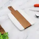 Pack of 10 Marble and Wood Cutting Board Acacia Wooden Marble Serving Tray with Handle Charcuterie Chopping Board for
