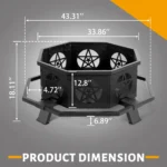 Outdoor Furniture 43-inch Outdoor Fire Pit – side view