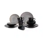 16 Pc Beige Modern Reactive Glaze Stoneware Set Market Popular Kitchen Ceramic Sets Ceramic Coffee Mug Dinnerware Sets