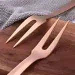1PC Stainless Steel Non-Stick Rose Gold Kitchenware Long Soup Spoon Cooking Tools Metal Polish Mini Fork Slotted Turner