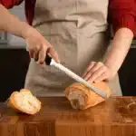 10 Inch Cooking Kitchenware Manufacturer Wood Handle Kitchen Chef Knife Carbon Steel Bread Knife – base detail