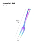 1PC Rainbow Stainless Steel Nonstick Kitchen Utensils Cooking Tool Long Serving Sets Scoop Spoon Fork Turner Ladle Cake