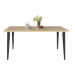 Table Rectangular Kitchen Table for 6-8 People, Rustic Industrial Design for Dining Room, Patio(Table Only) – base detail