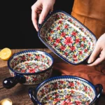 Ceramic Bakeware Bowls Polish Style Hand-painted Kitchen Tableware Salad Dessert Steak Pasta Plate Fruit Tray Decoration - Image 2