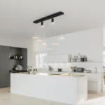 34W Dimmable LED Pendant Light, Modern 6-Leaf Chandelier with Spotlights, Adjustable Hanging Fixture for Kitchen Island,