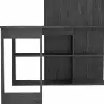 HMS 47" Gray L-Shaped Computer Desk Portable Gaming Office Desk with Shelf Drawer Foldable Feature Made From Wood for Hotels
