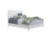 Goldoma White Carved Geometric Solid Wood California King Bed Frame