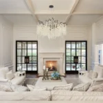 Black Tree Branches Chandelier, Modern Round K9 Crystal Lighting Fixture Chandelier for Living Room, Foyer,Kitchen Island
